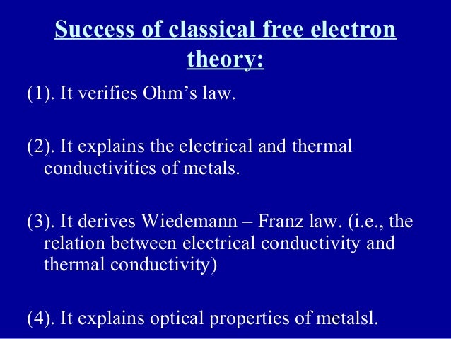 An Electron Theory of Electric Conduction in Metals